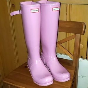 HUNTER rain boots, pink, 10